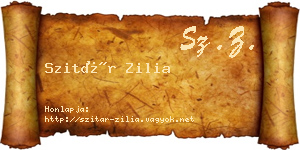 Szitár Zilia névjegykártya